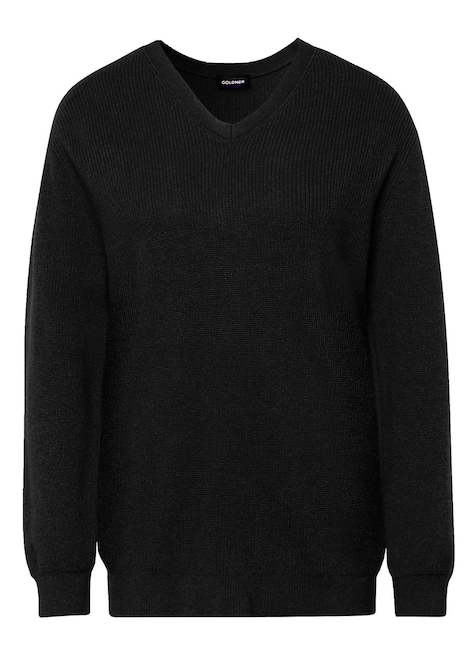 Kaschmirpullover mit V-Ausschnitt