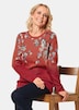 Baumwollpullover mit floralem Design