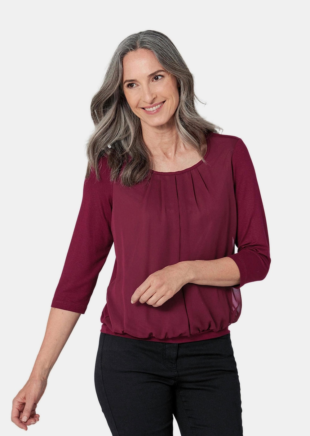 Gepflegtes Shirt in eleganter Blusen-Optik