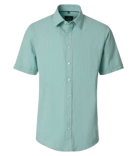 Leinenhemd Kurzarm uni Comfort Fit