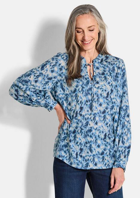 GOLDNER Blouse met print Blouse van viscose, met ruches