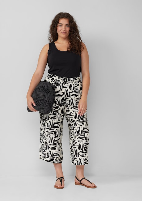 Culotte aus Viskosemix mit All-over-Print