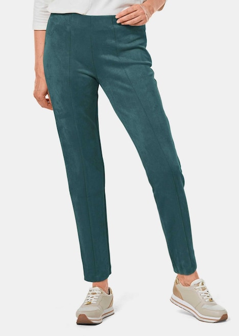 Moderne Leggings in trendigem Velourslederimitat