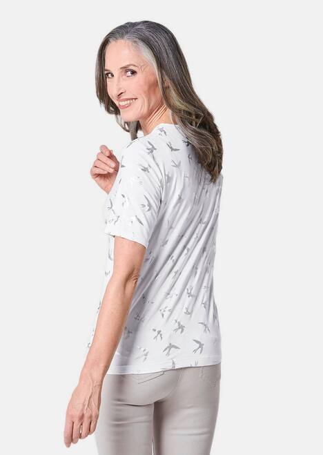 Topmodisches Shirt mit glänzendem Druck