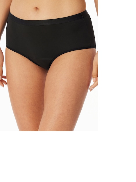 Schiesser Damen Slip 2-Pack Periodenslip Secret Care - schwarz