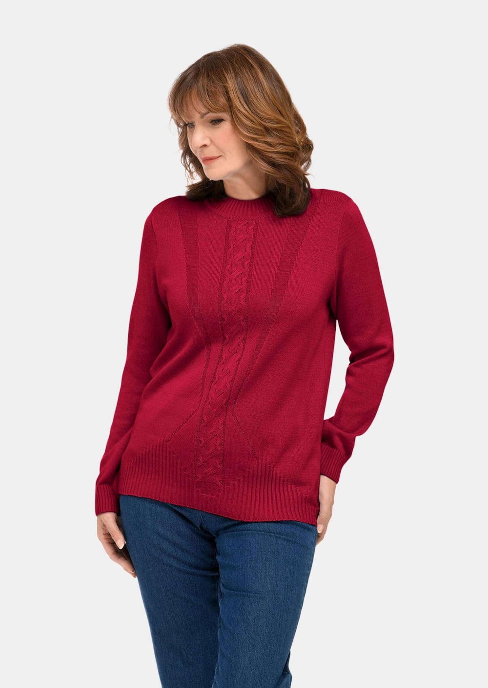 Pullover Pullover mit streckendem Zopfmuster
