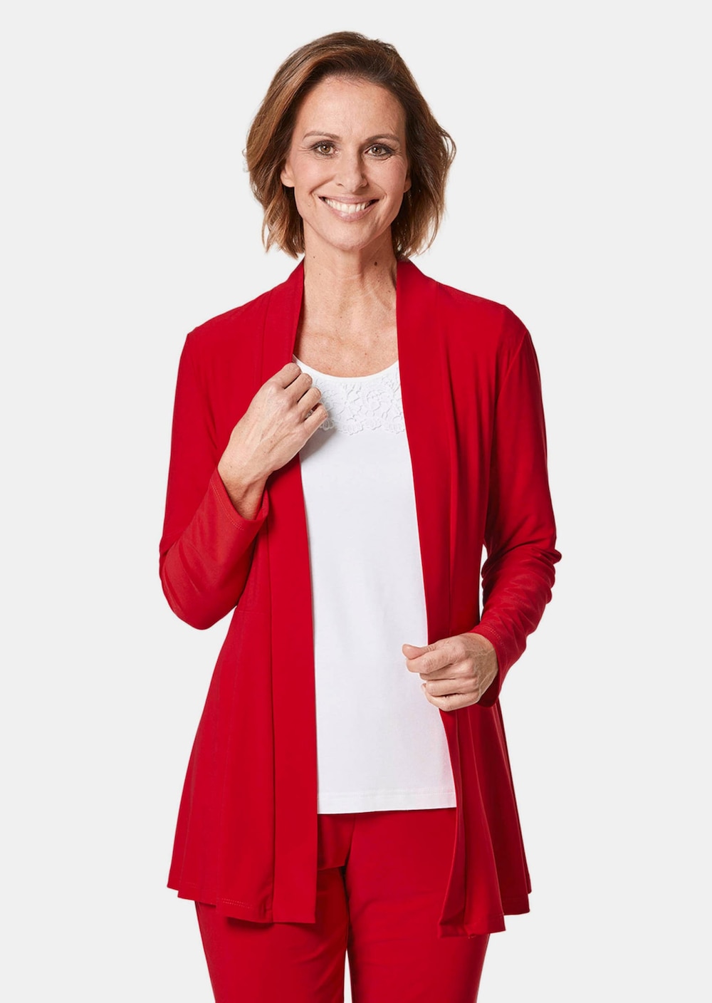 Weich fallende Jersey-Longjacke