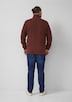 Strukturierte Sweatshirtjacke mit Stehkragen