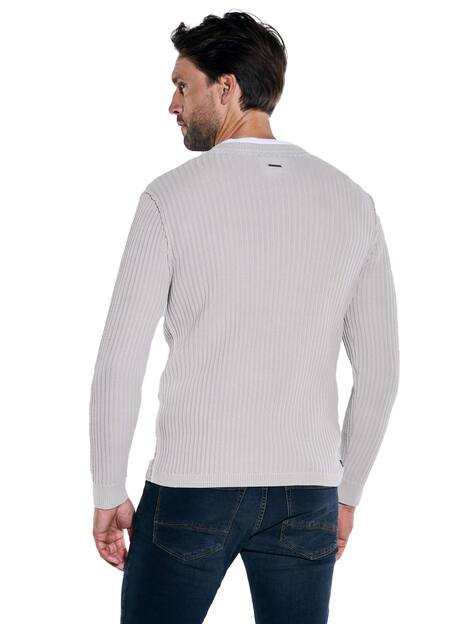 engbers Herren Pullover uni , Hellgrau