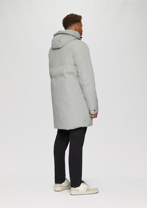Wasserabweisender wattierter Parka mit Kontrast-Details