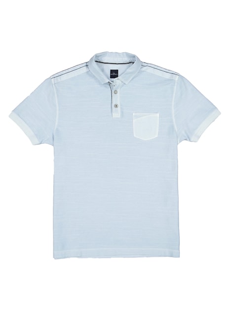 Herren Polo-Shirt meliert , Hellblau