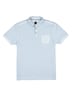Herren Polo-Shirt meliert , Hellblau