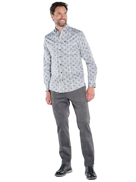 engbers Herren Langarm-Hemd gemustert , Anthrazit