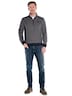 Herren Sweatshirt Stehbund , Saphirblau