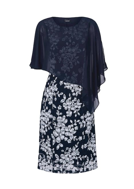 GOLDNER Kanten jurk Jurk van elegant kant met chiffon drapering