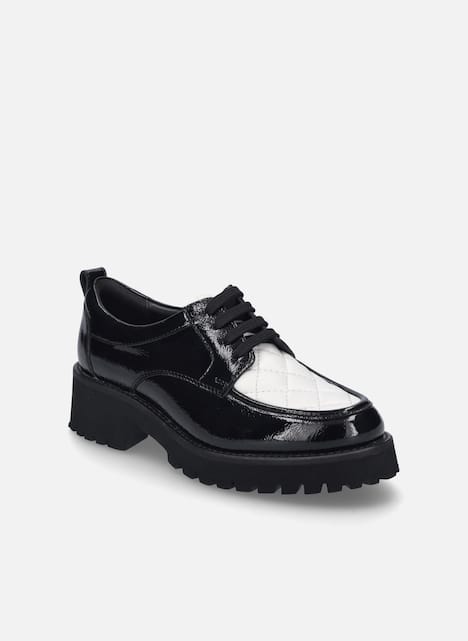 Damen Halbschuh Sallina 01, schwarz-weiss