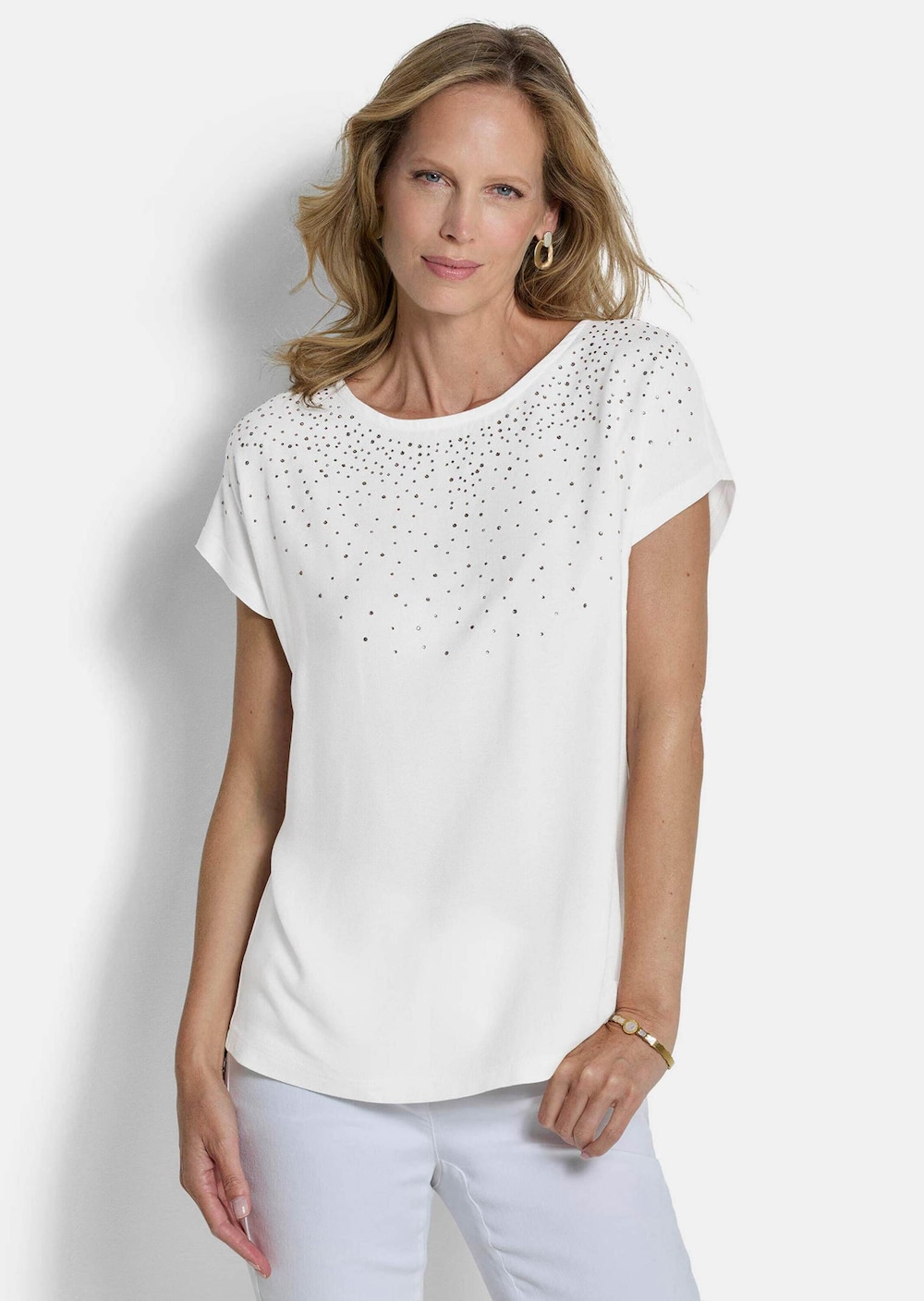 Jerseyshirt mit Glitzersteinen