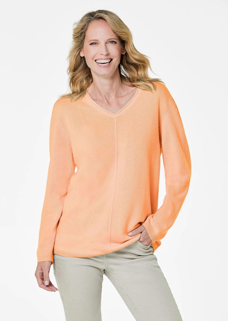Kaschmirpullover mit V-Ausschnitt