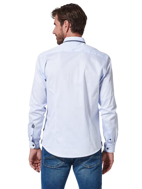 engbers Herren Langarm-Hemd uni , Hellblau