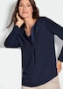 GOLDNER Blouseshirt Blouseshirt met chiffon inzet
