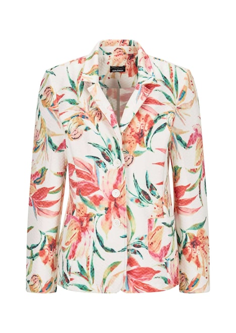 Jacquardblazer met wafelstructuur