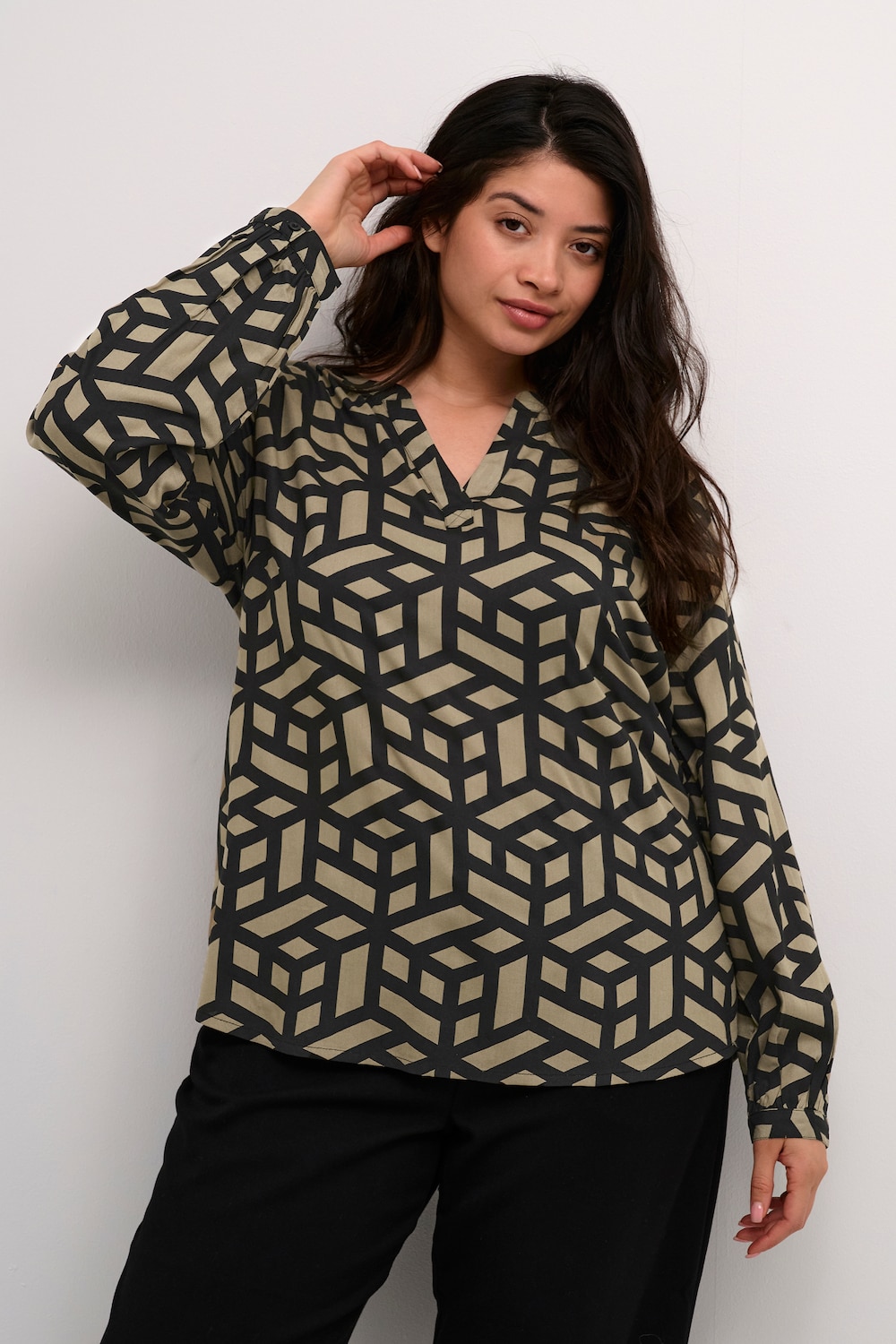Langarm-Bluse Regular fit