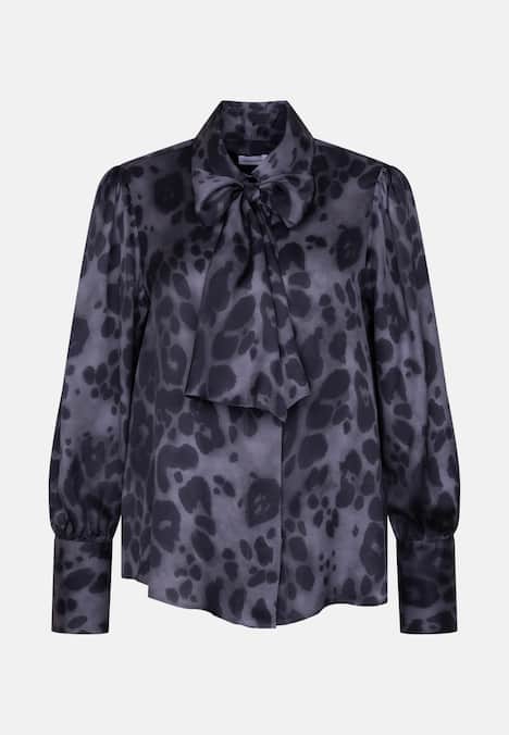 Damen Ausgestellte Bluse - Druck