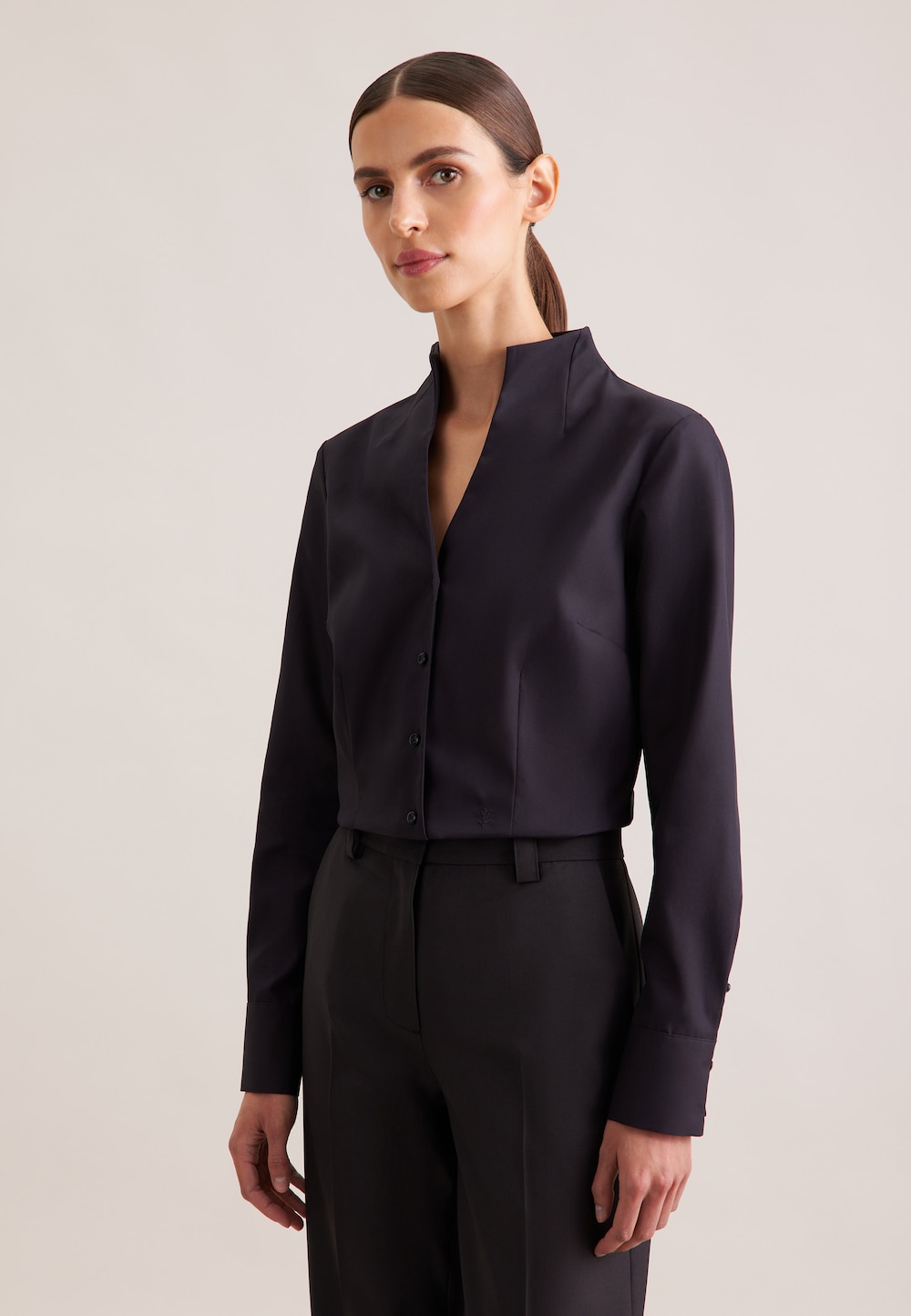 Damen Kelchkragenbluse - Uni