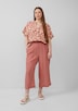 Doubleface-Bluse mit Raffung