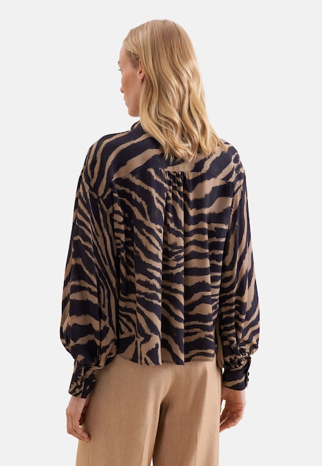 Damen Ausgestellte Bluse - Druck