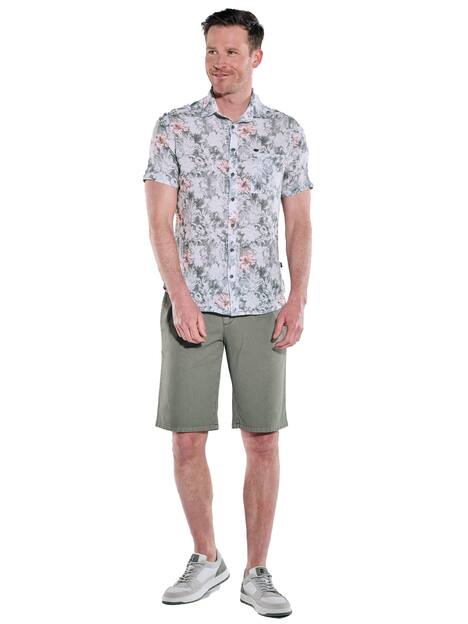 engbers Herren Kurzarm-Hemd gemustert , Grau