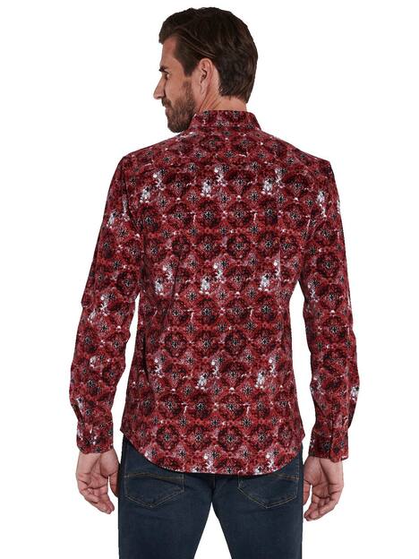 engbers Herren Langarm-Hemd gemustert , Rot