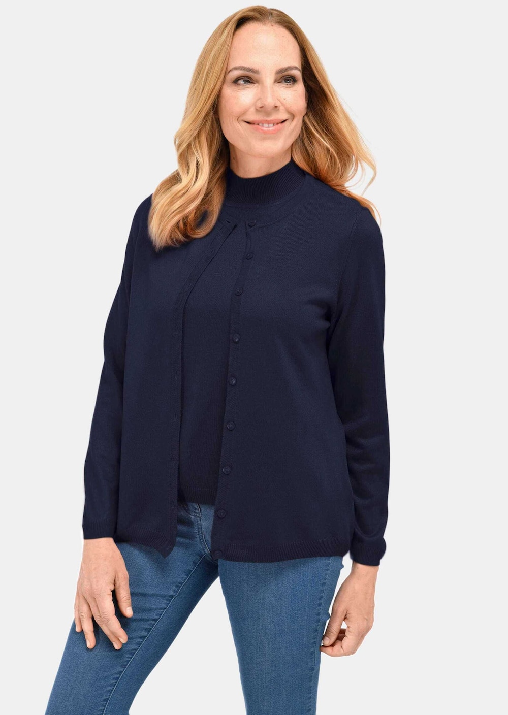 Strickset aus Jacke, Halbarmpullover