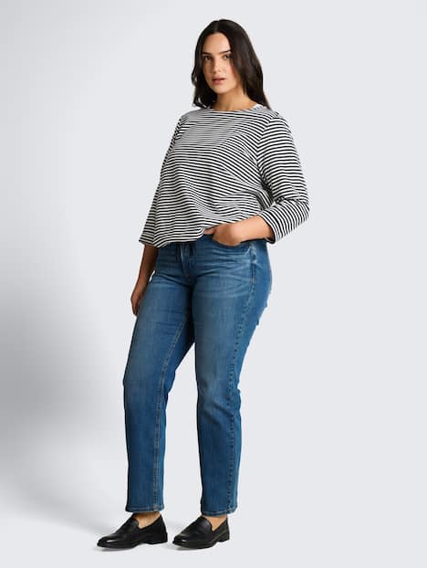 Langarmshirt mit Knopf-Details