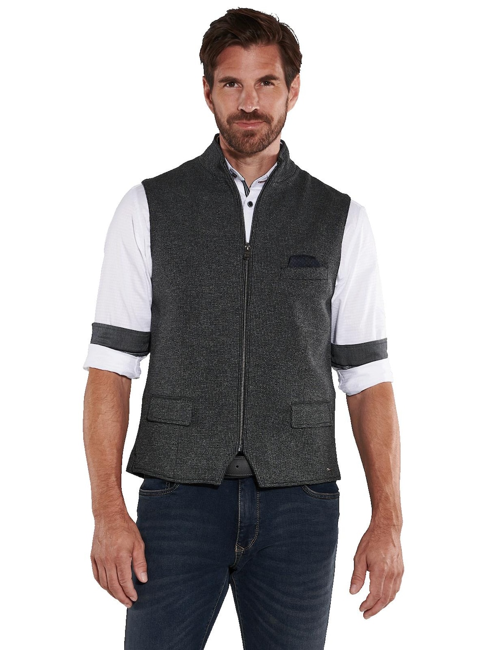 Herren Sakko-Weste slim fit , Anthrazit