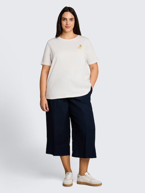 T-Shirt mit Häkel-Detail