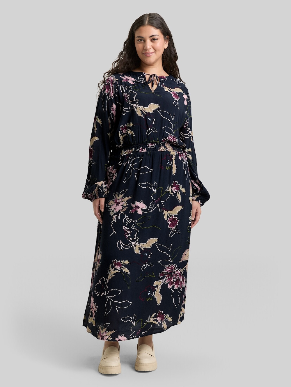 Maxi-Kleid mit Blumenmuster