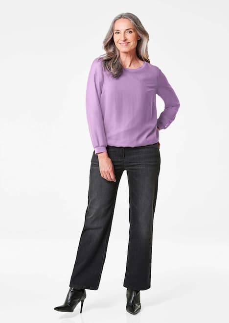 GOLDNER Schlupfbluse Blouse van luchtig chiffon