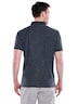 Herren Polo-Shirt meliert , Saphirblau