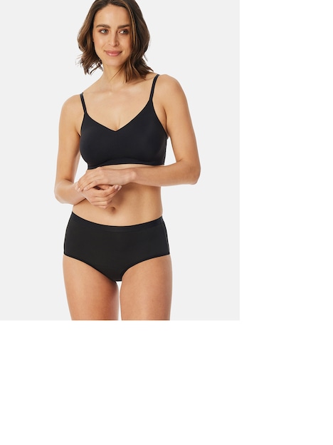 Schiesser Damen Slip 2-Pack Periodenslip Secret Care - schwarz