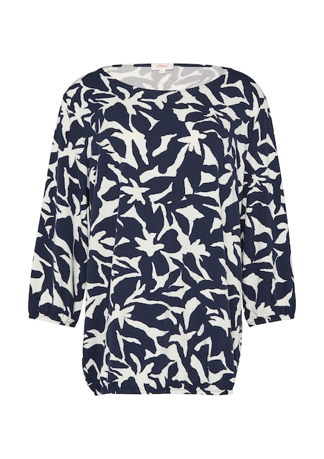 Shirt mit All-over-Print aus Viskosestretch