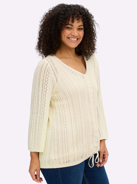 3/4-Arm-Pullover 3/4-Arm Ajour