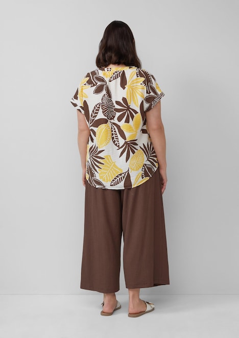 Strukturierte Bluse mit Raff-Details