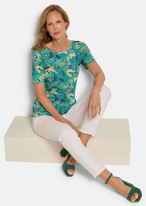 Cityshirt mit floralem Print