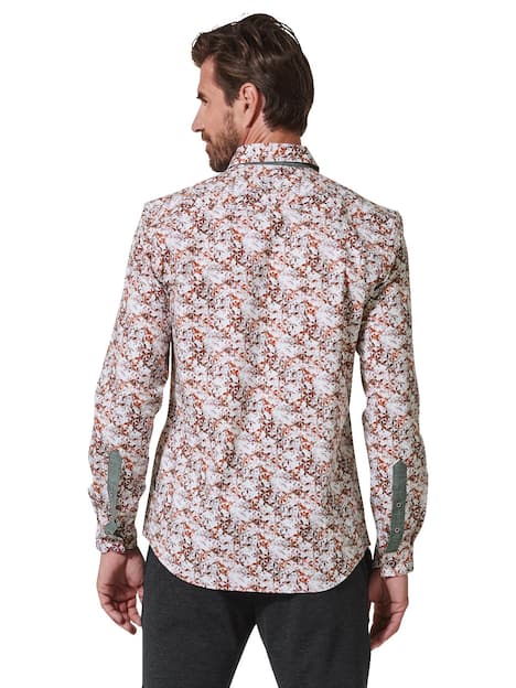 engbers Herren Langarm-Hemd gemustert , Rot