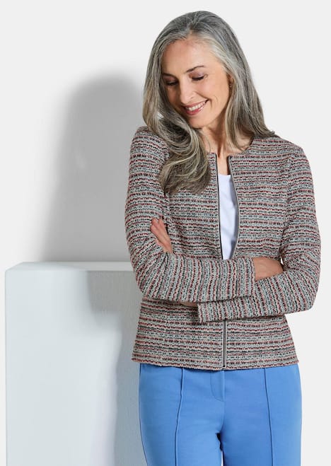 Jerseyblazer met glanzende accenten