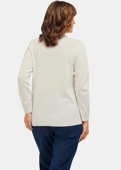 GOLDNER Trui Pullover met opstaande kraag