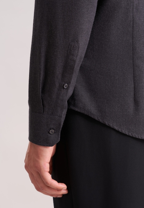 Herren Flanellhemd - Uni