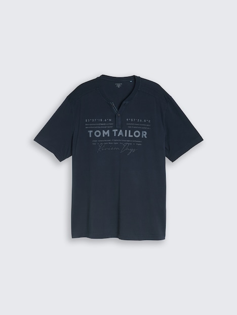 Henley T-Shirt im Used-Look