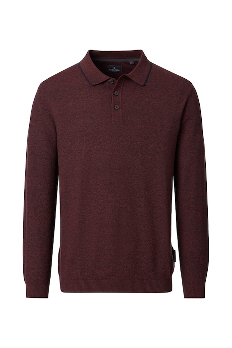 Polo-Shirt Langarm uni